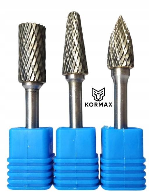 Sada 3ks Rychlootáčkový frézovací rotační pilník 12 mm na kov s karbidem