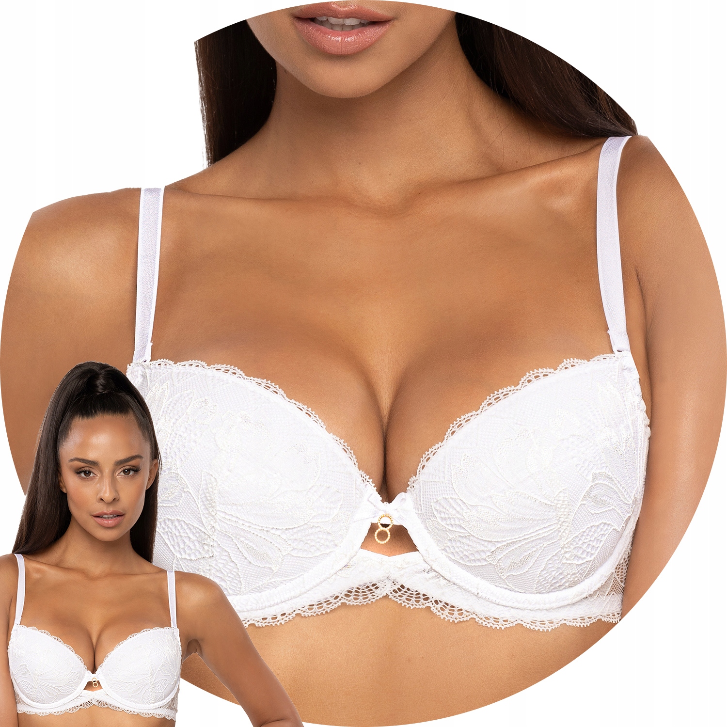 Mat 0203/11 Lindsay Biustonosz push-up biały 70E