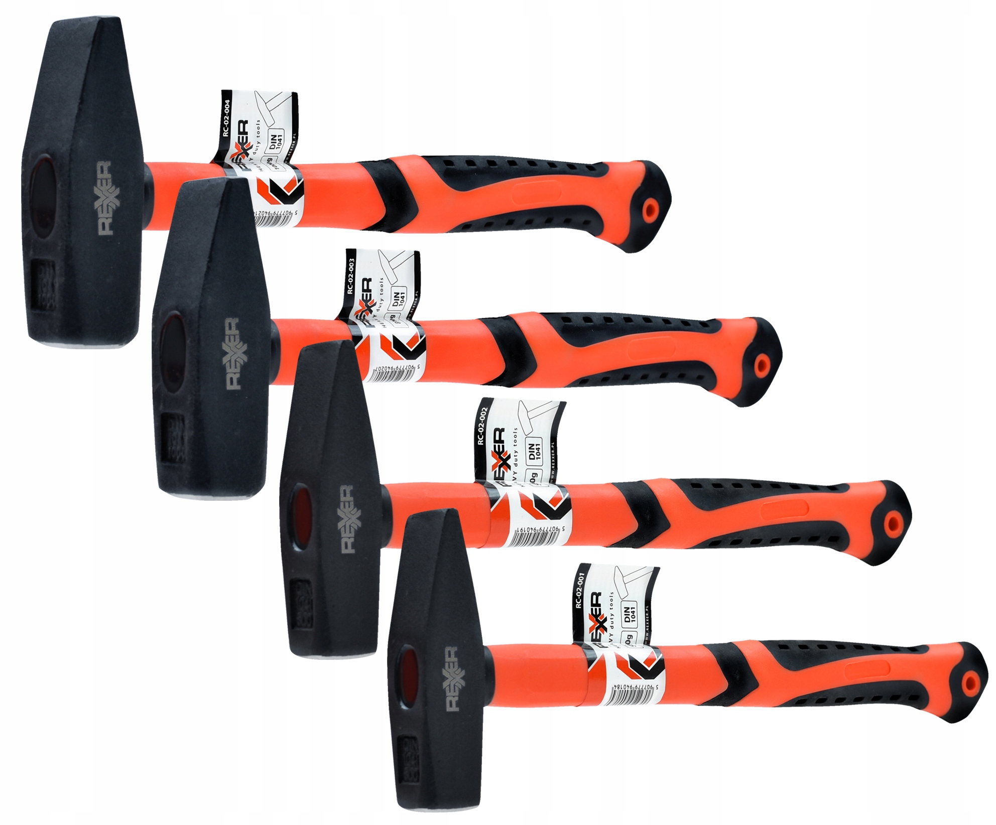 MŁOTEK ŚLUSARSKI ZESTAW MŁOTKÓW FIBERGLASS MŁOTKI Marka Rexxer