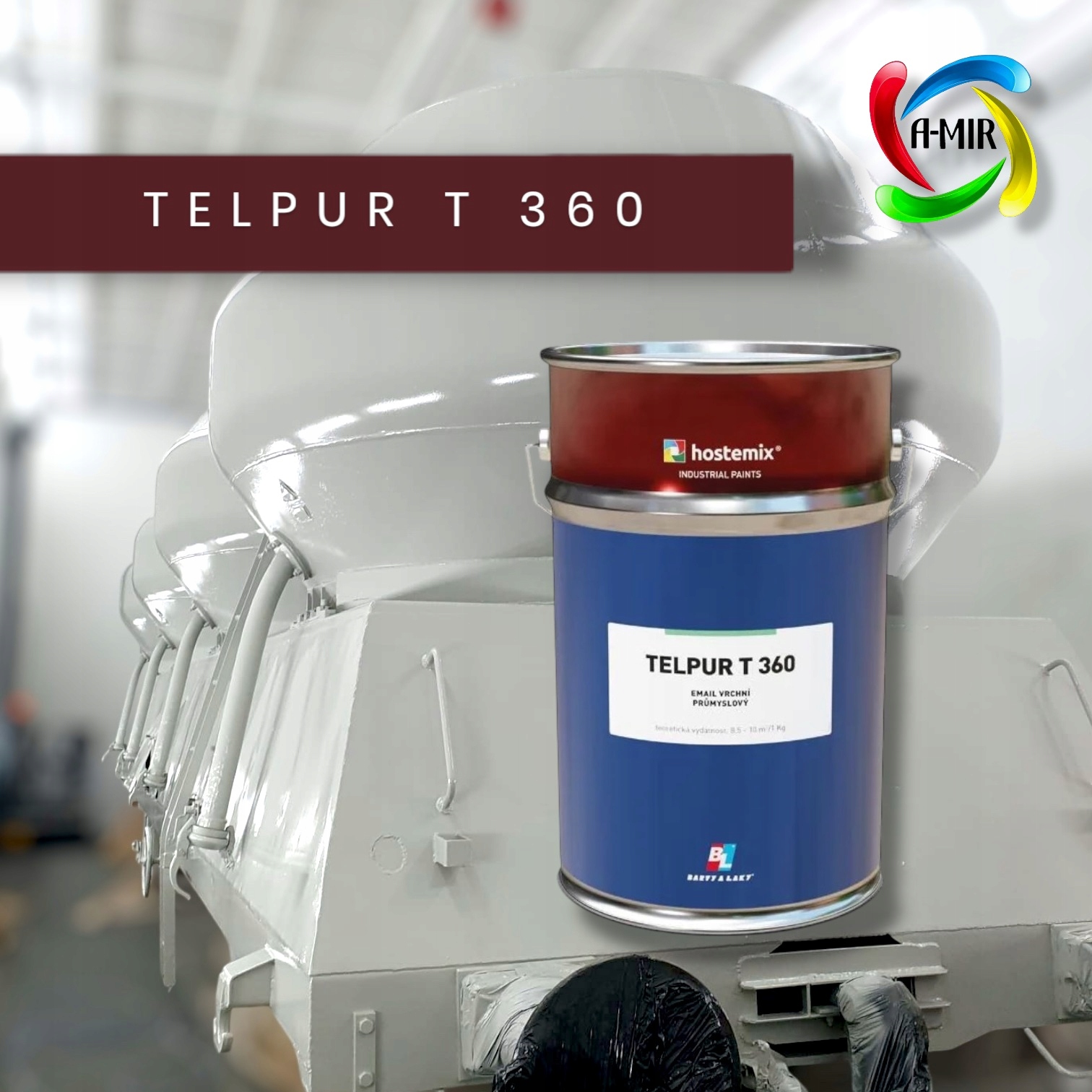 Telpur T360 szybkoschnąca farba, efekt lustra, naczepy, rury, maszyny metal