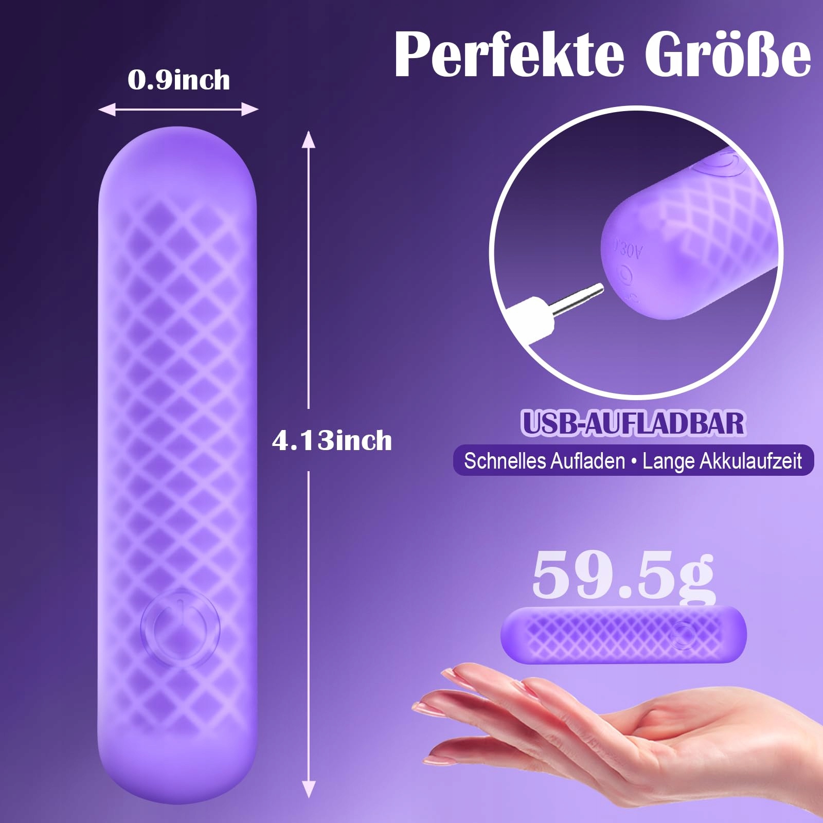 CUTYTOYI Wibrator Mini Bullet Dla Kobiet Silikonowy Wodoodporny Stymulator — miniatura 6