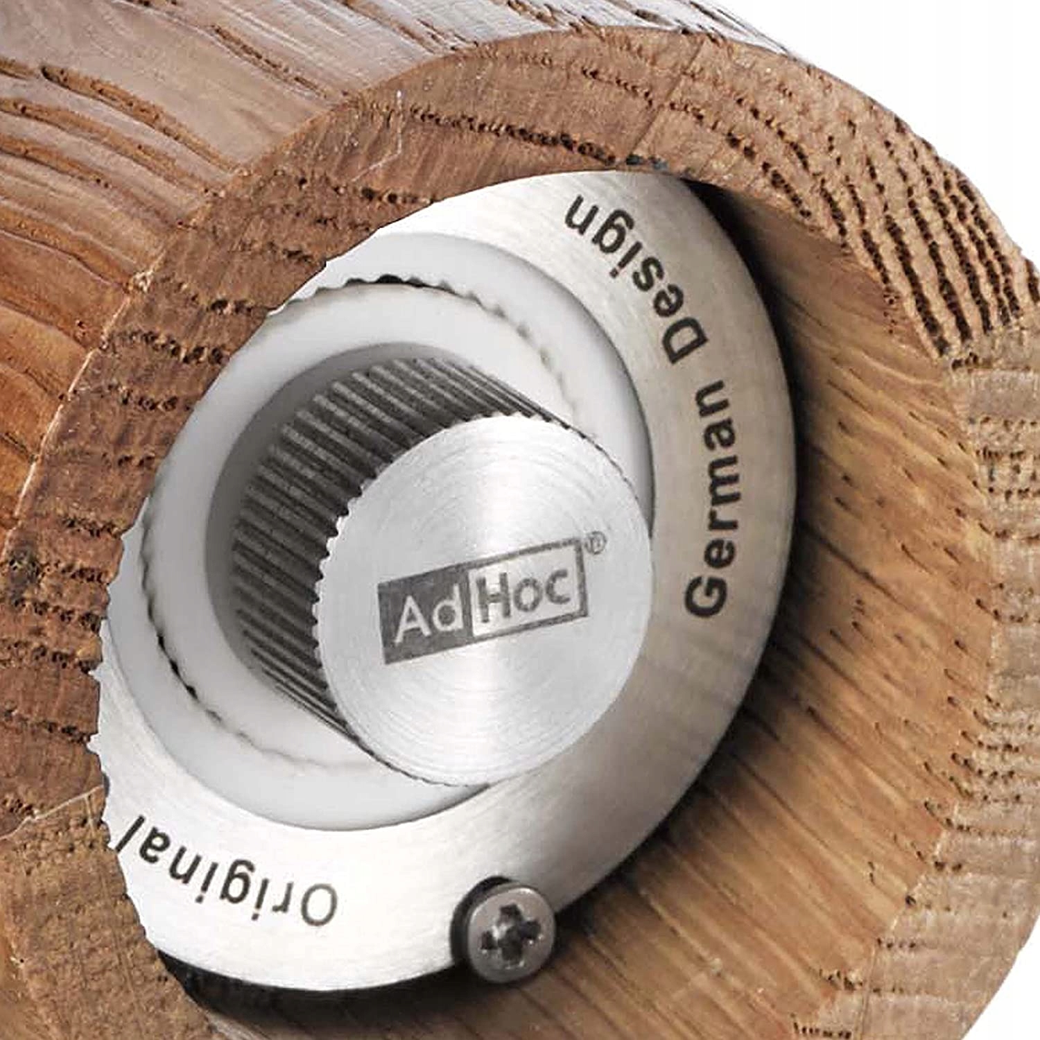 MŁYNEK do PIEPRZU SOLI 2szt AdHoc Textura Grande 20cm Ręczny Drewniany Model TEXTURA GRANDE