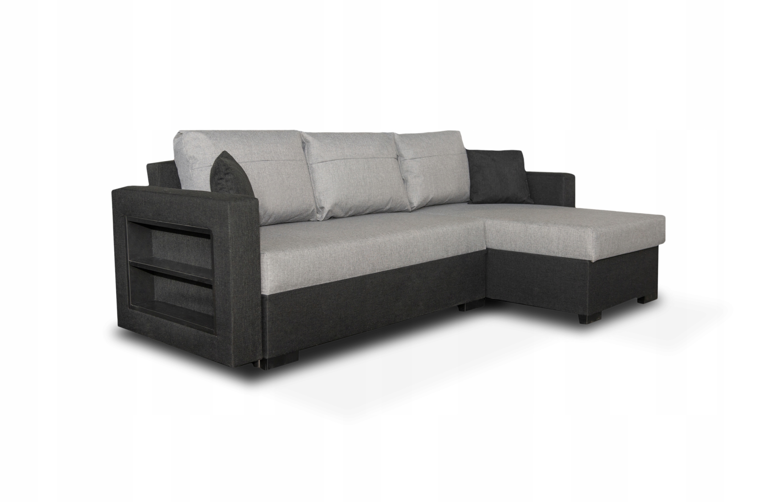 NAROŻNIK KAMIL 91 rozkładany z pojemnikiem i półką