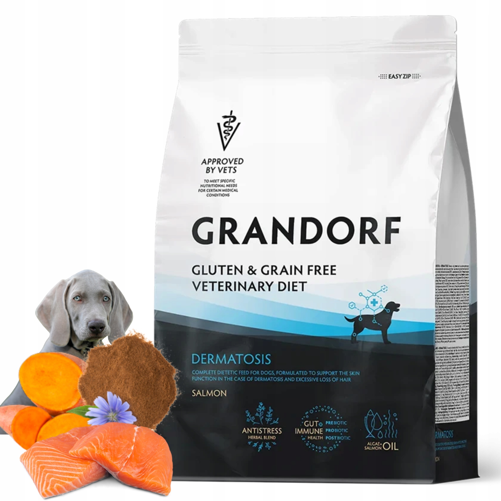 Grandorf Veterinary Diet Dog Dermatosis Salmon Problemy Skórne 3kg