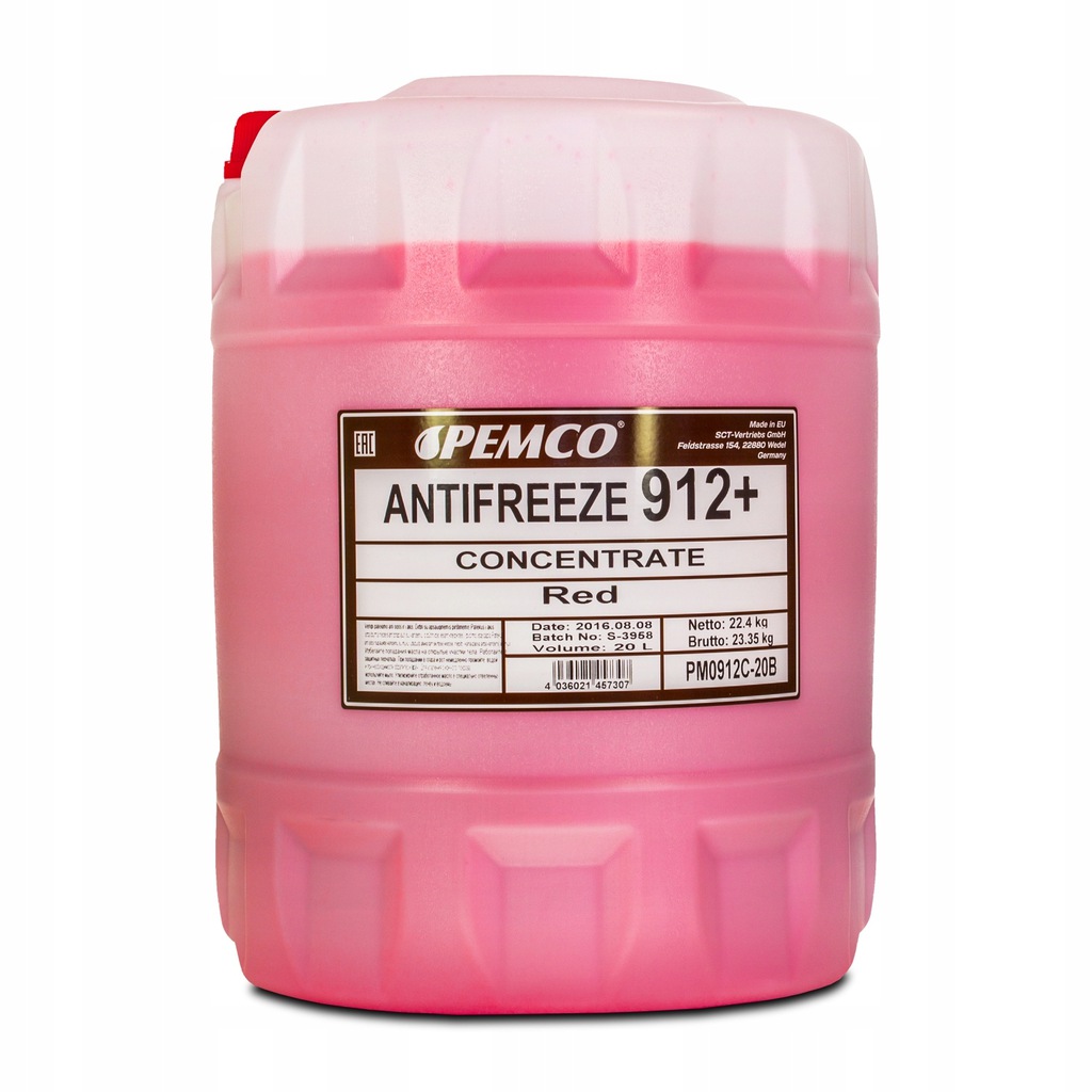 Chladiaca Kvapalina Koncentrát 912+ 20 L Ružová Pemco