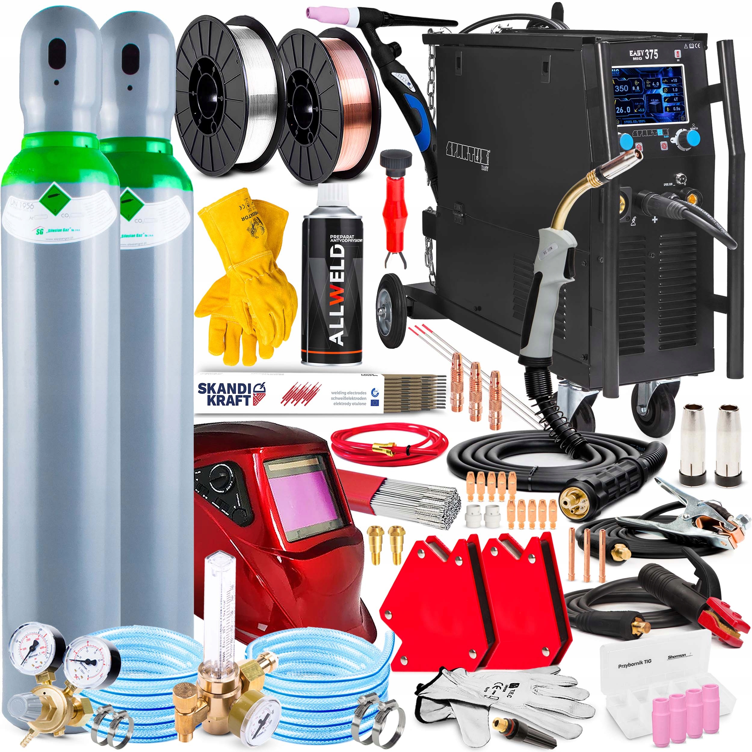 Invertorová Svářečka Spartus Easy Mig 375 Mma Tig 400V 350A Synergie 4R 3V1