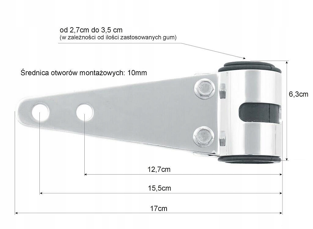 UCHWYTY REFLEKTORA PRZEDNIEJ LAMPY CHROM METAL Producent inny