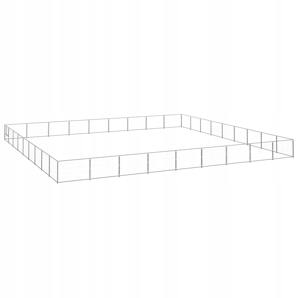 Levně Psí kotec stříbrný 81 m² ocel