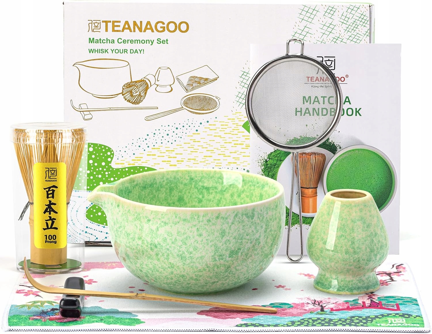 7w1 Kompletny Zestaw Do Herbaty Matcha Ceramiczny