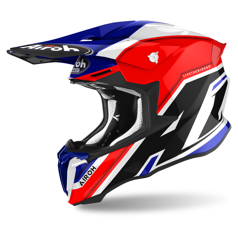 Cross/enduro Prilba Štvorkolka Offroad Airoh Twist 2.0 Shaken Blue Gloss, Veľkosť S Výpredaj