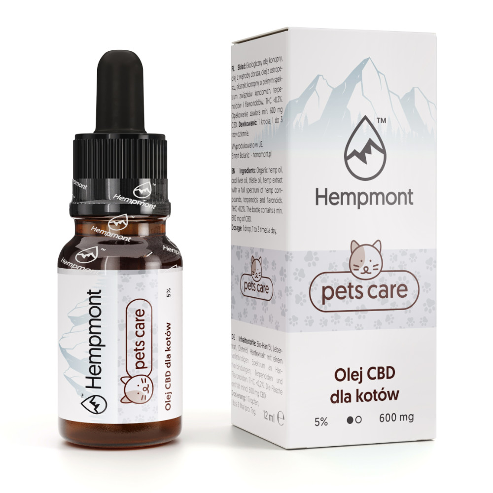 

Olejek Cbd Hempmont Dla Kotów Zwierząt 5% 600MG