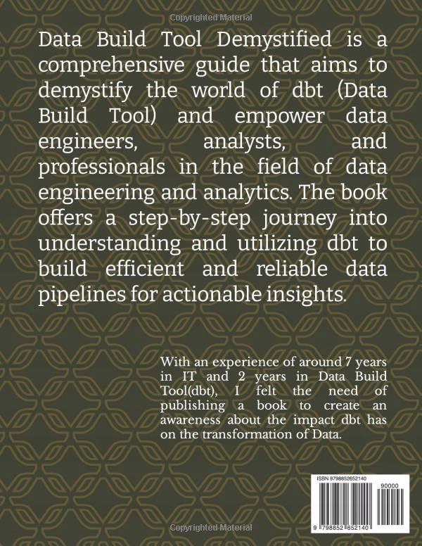 Ansari, Mr. Faisal Data Build Tool Demystified: Harnessing the Full Potenti Język publikacji angielski