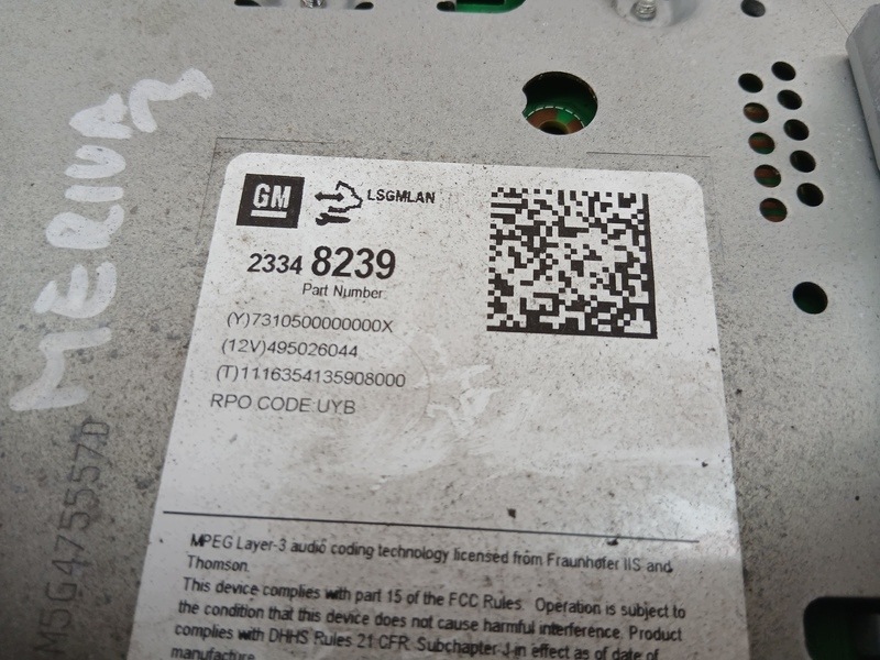 RADIO FABRYCZNE MERIVA B 23348239