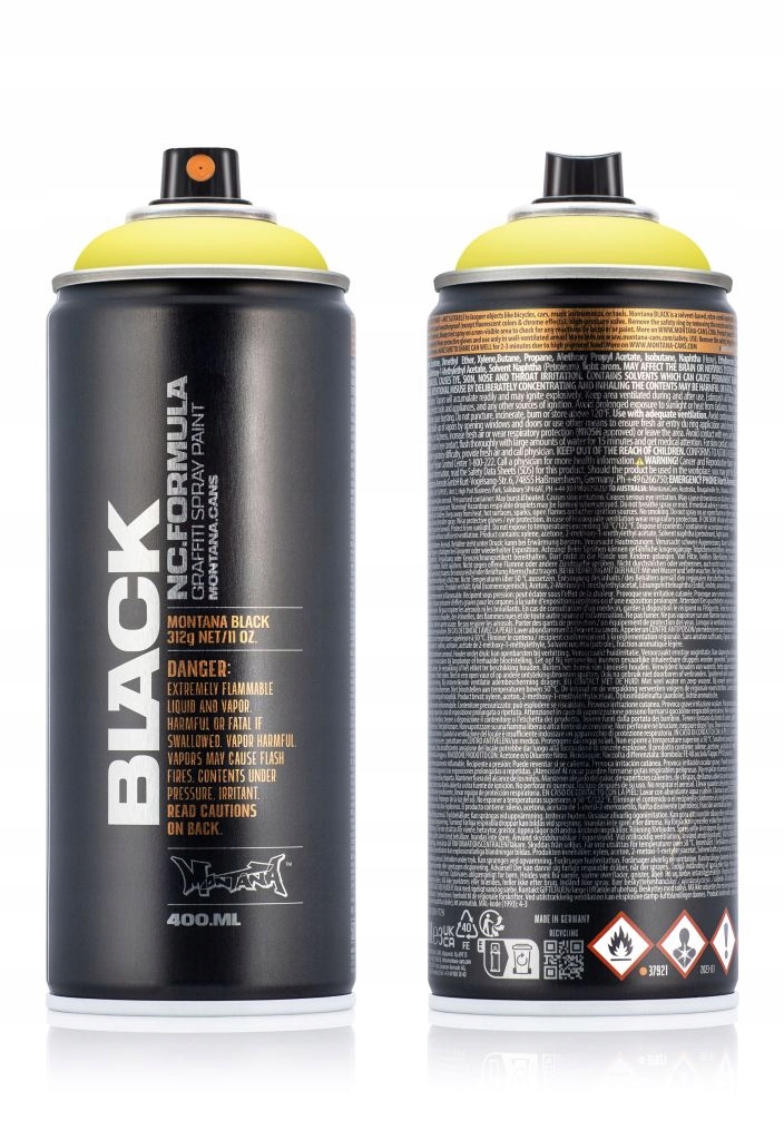 Farba Montana Black Fluo Żółty Spray 400ML Blk In 1000 Infra Yellow