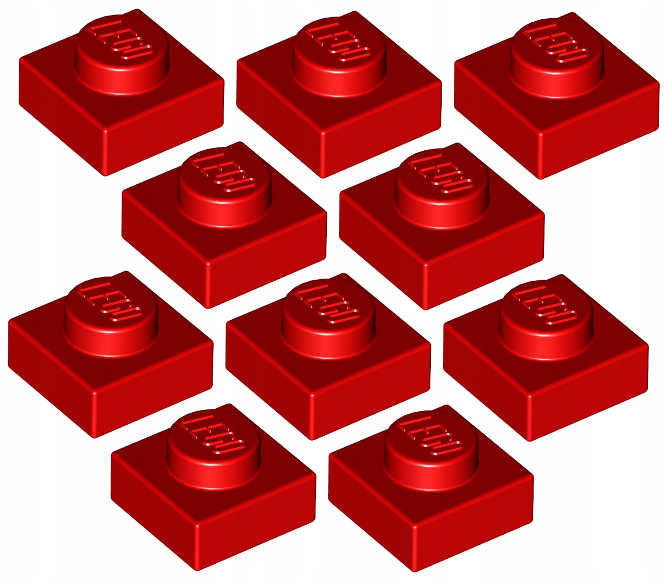 

Lego Płytka 1x1 Czerwony/Red (3024/302421) 10szt