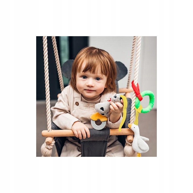 Babyono Zawieszka do wózka ON THE FARM Materiał plastik tkanina