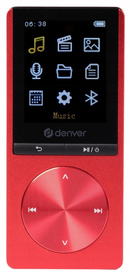 Denver MP-1820 – MP4 přehrávač s Bluetooth, červený
