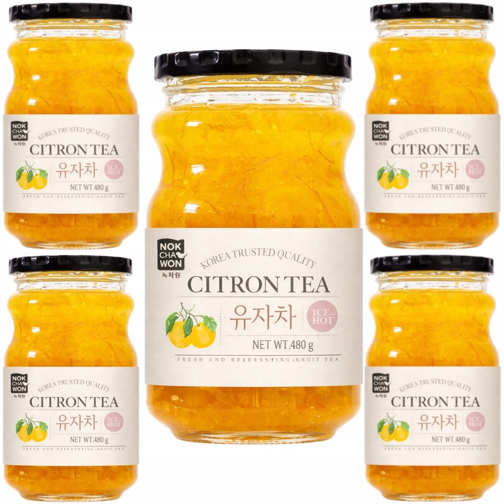 5 x Čaj Korejský Citronový Yuzu Osvěžující Ice Hot Tea 480 g Nokchawon