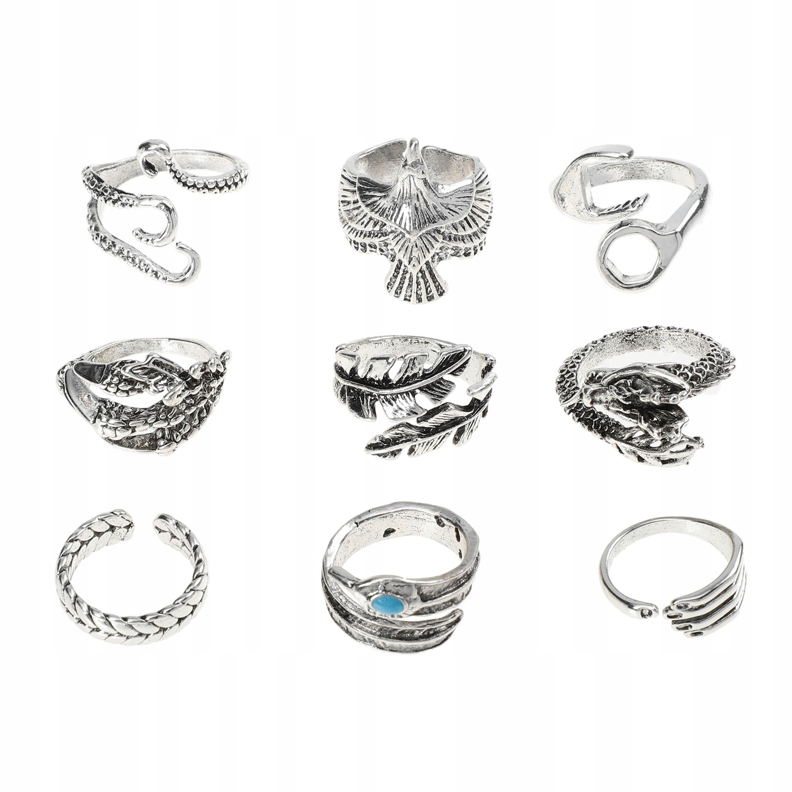 Ring Set Men Party Relationship 9 Pcs