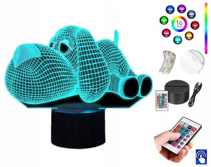 

Lampka na biurko Pies Szczeniak 16kol. Led Plexido