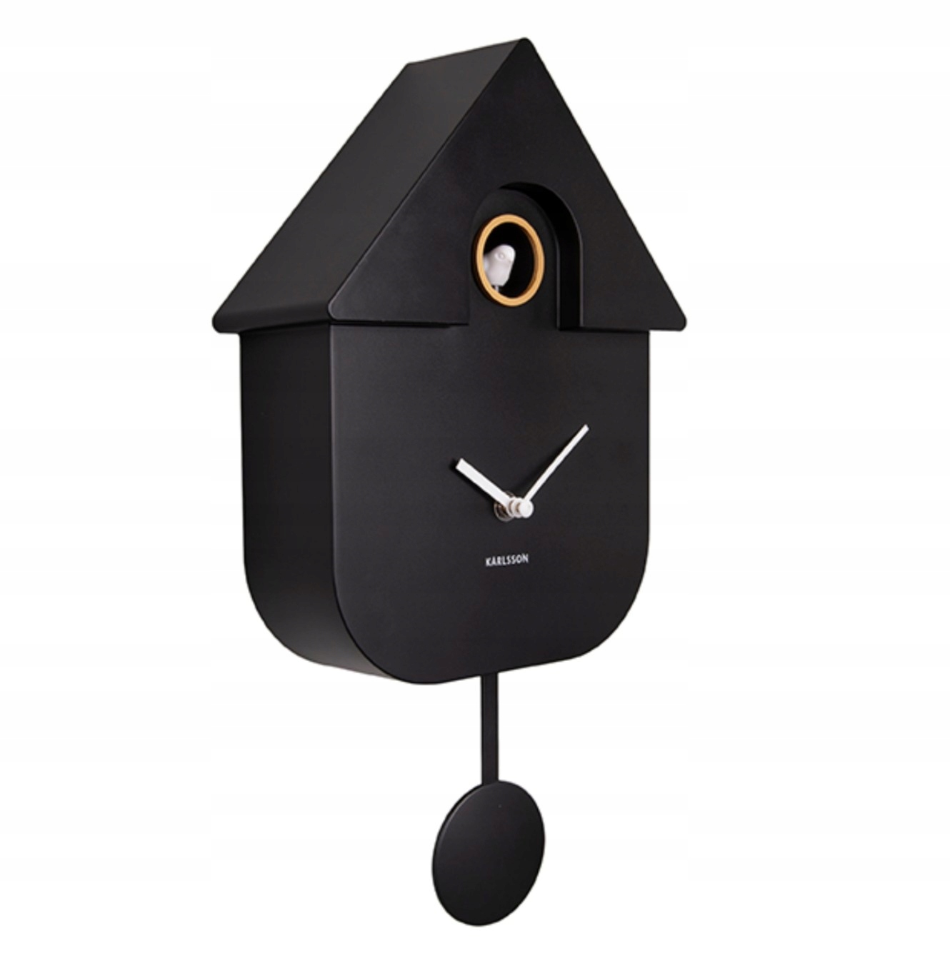 Nástěnné hodiny s kukačkou, černým kyvadlem na zeď do obývacího pokoje Modern Cuckoo