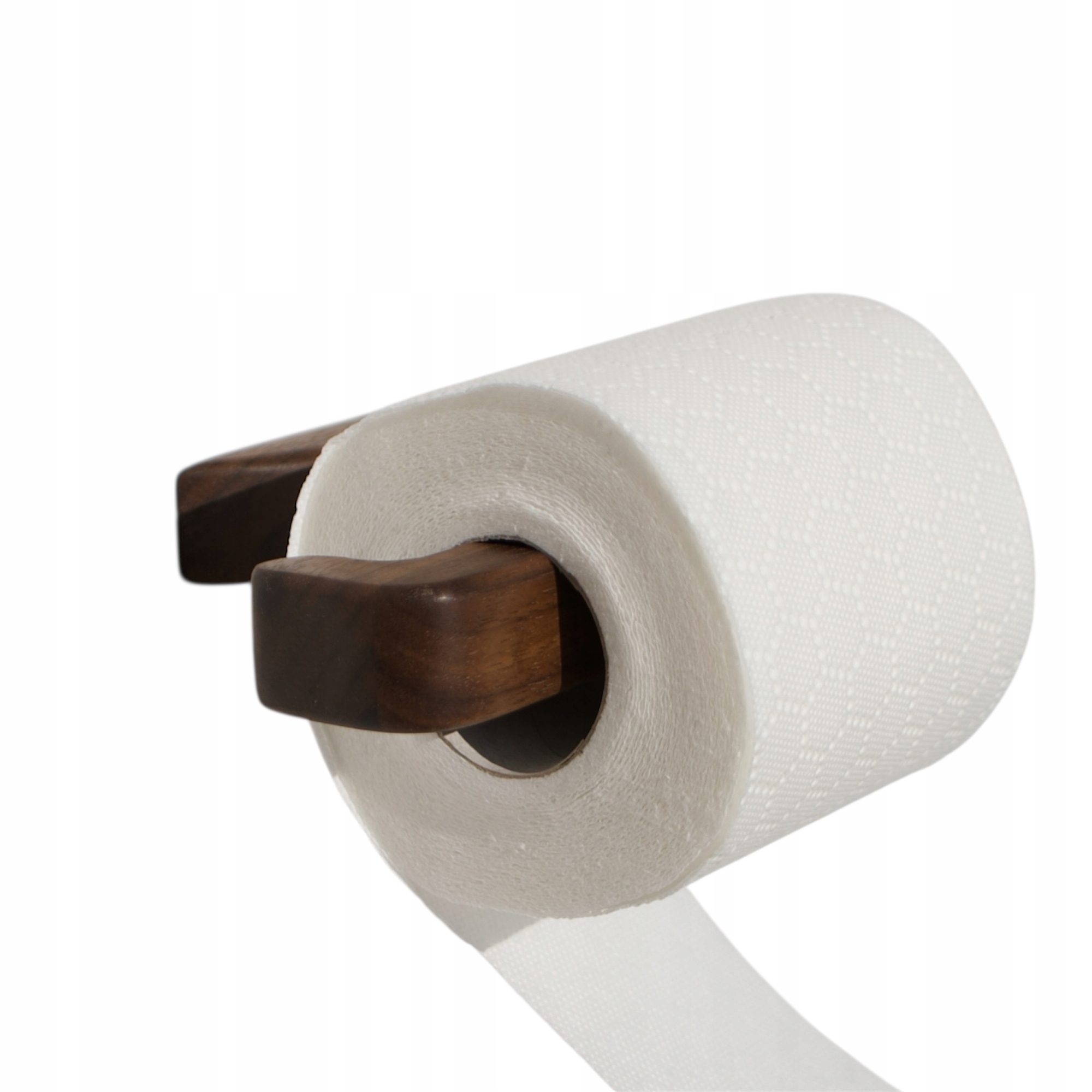 Minimalistický držák na toaletní papír z ořechového dřeva