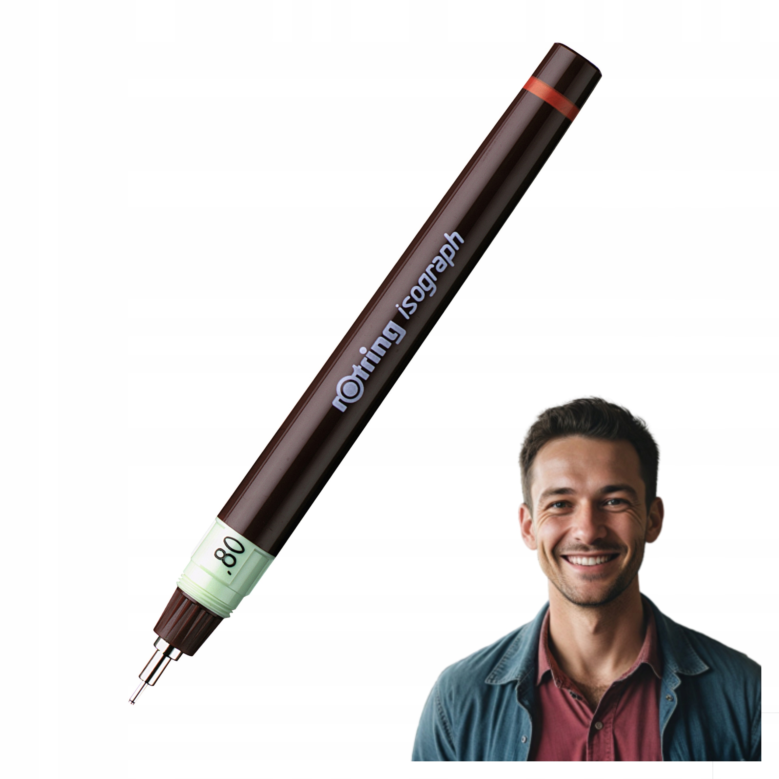 TUSZOGRAF ISOGRAF ROTRING 0,8 MM PIÓRO TECHNICZNE