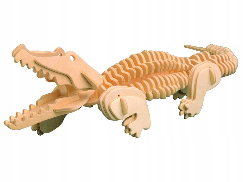 

Krokodyl składanka drewniana puzzle 3D M013