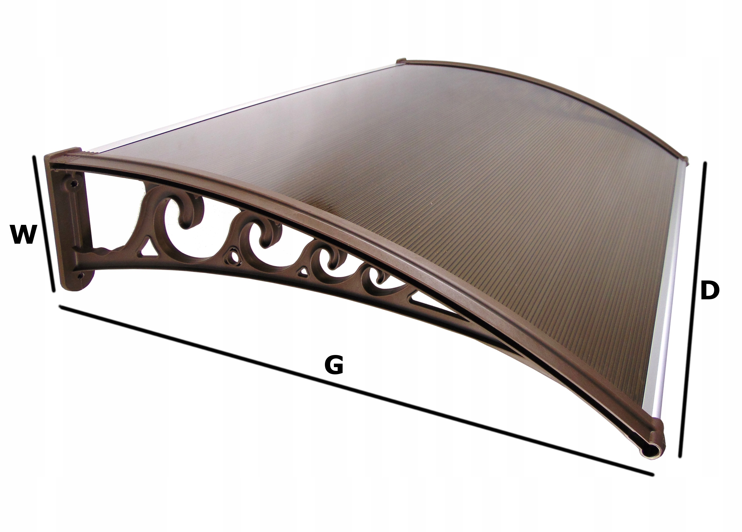 DASZEK NAD DRZWI ZADASZENIE 150 x 80 POLIWĘGLAN Marka Metal-gum