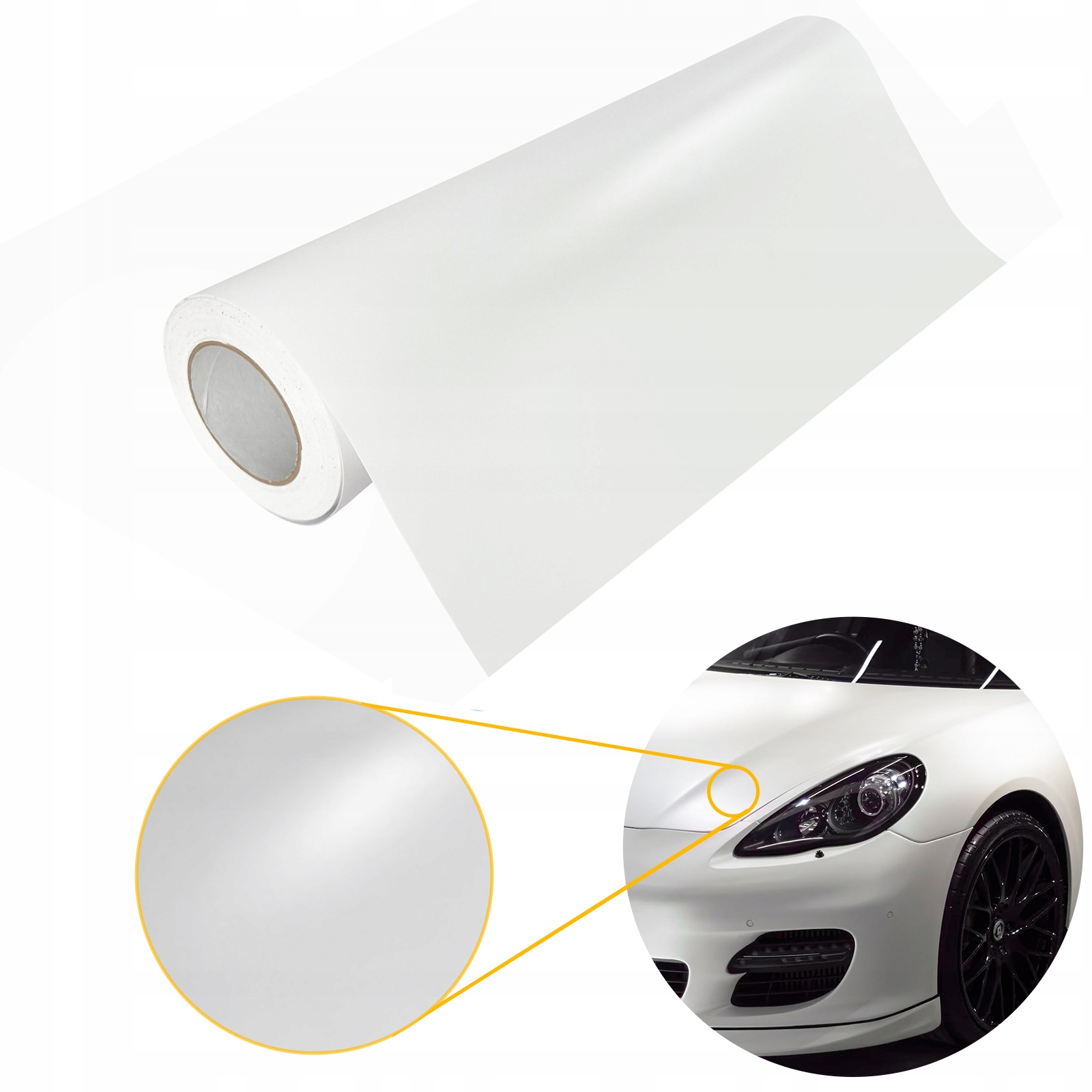 Termoplastická silná Fólie pro polepování celých aut, bílá matná, 75 cm