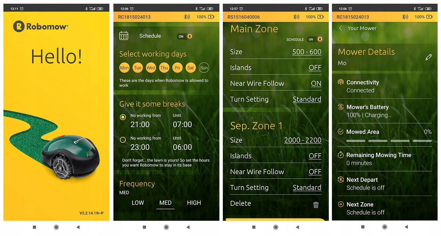 Robot Koszący trawę Robomow RK 1000 Wydajność koszenia 1000 m²