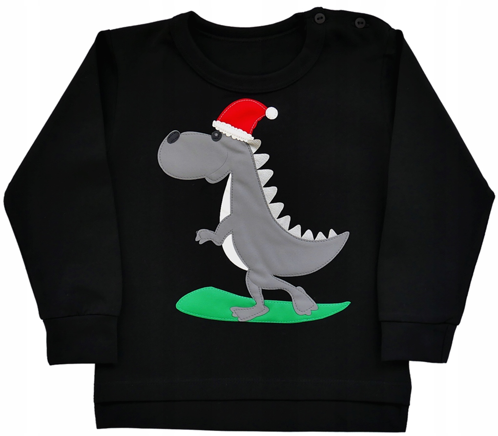 

Świąteczna bluzka Chłopięca Dino Aipi 122 czarna