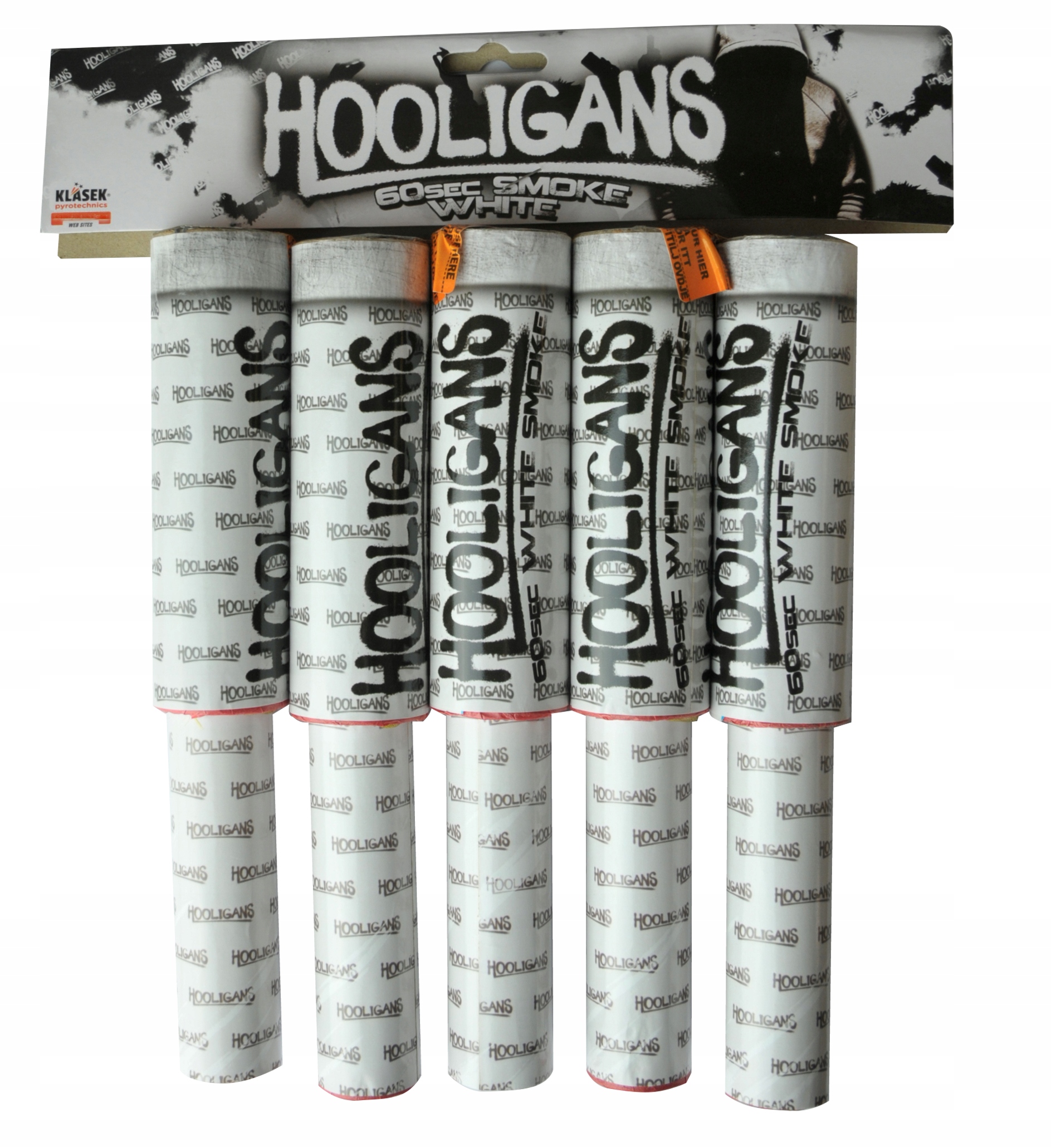 

Hooligans 60sec. biały dym klasek 5szt. HDP60B