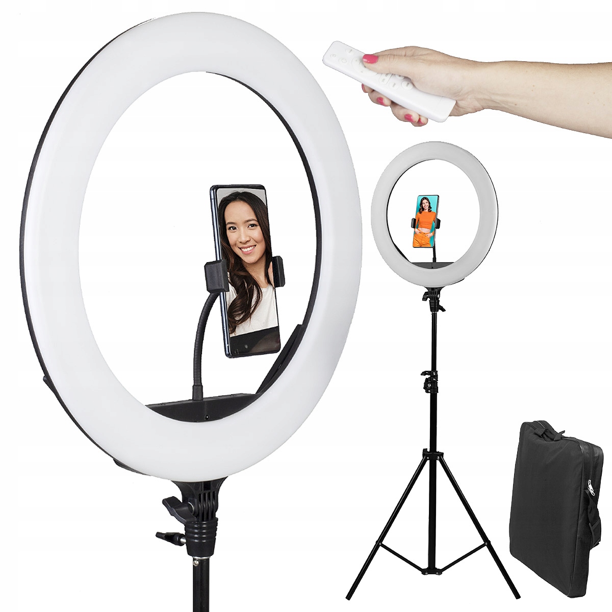 Profesionální Prstencová Lampa Na Líčení 45 CM 60 W Taška