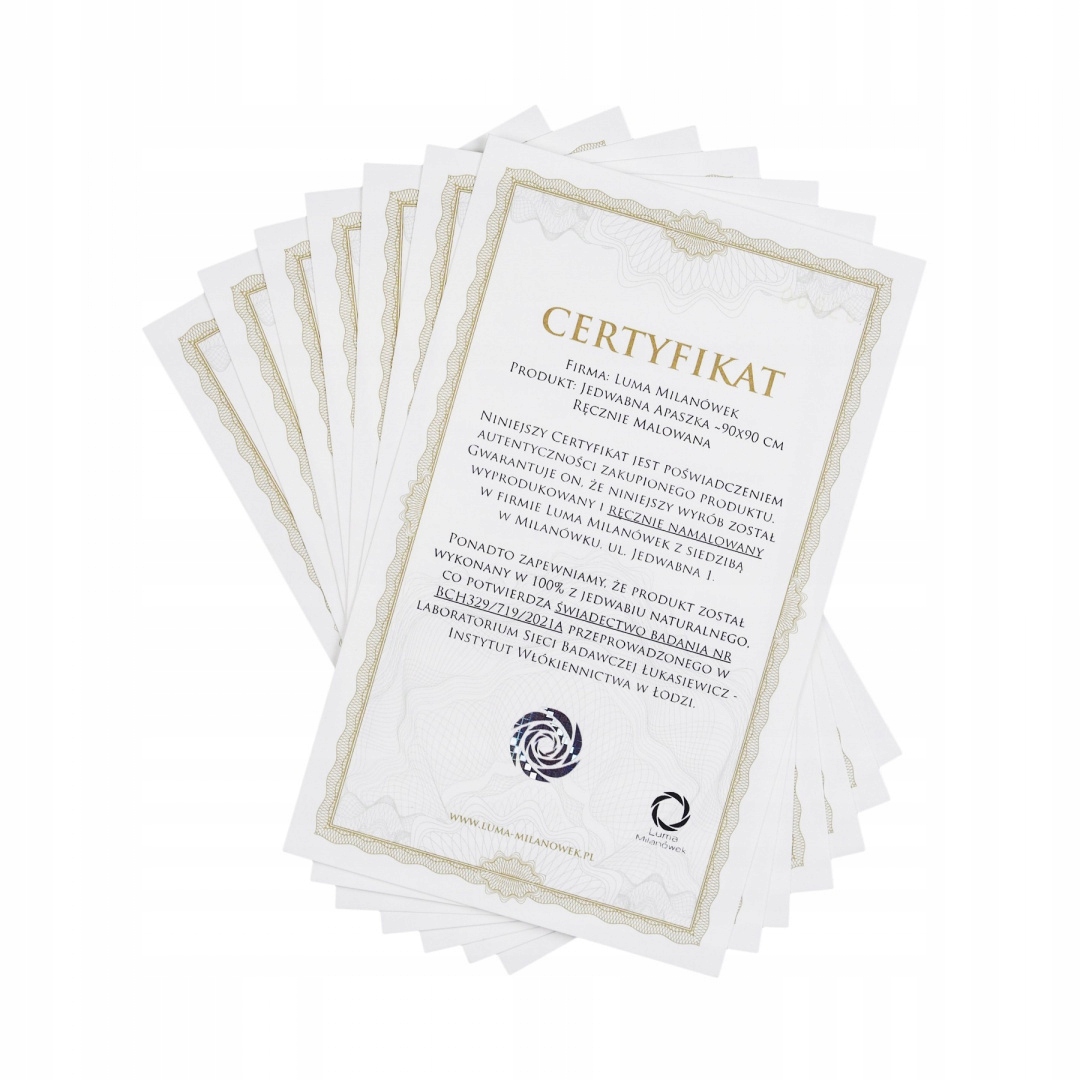 APASZKA RĘCZNIE CIENIOWANA JEDWAB MILANÓWEK 90x90 Kolekcja AC9-915