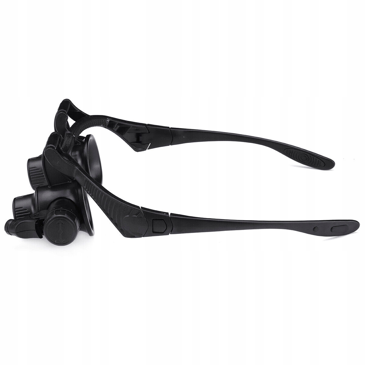 OKULARY POWIĘKSZAJĄCE ZEGARMISTRZOWSKIE LUPA 10x 15 x 20x 25x PODŚW LED 2x Kolor czarny