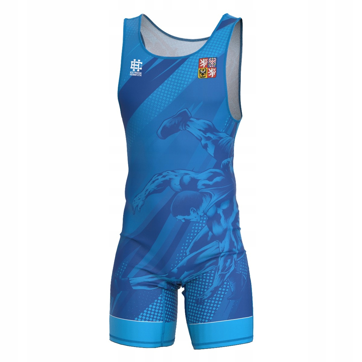 Trikot zápasnický Kostým Kosium Reprezentace Symbol Česko L Modrý