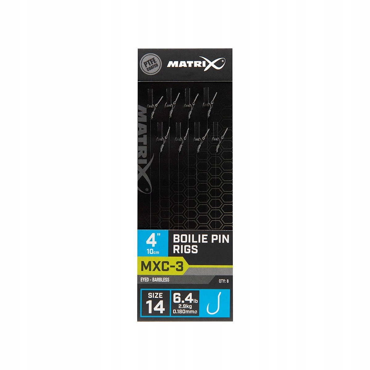 Matrix Przypony MXC-3 4” Boilie Pin Rigs roz.12 Barbless z bagnetem