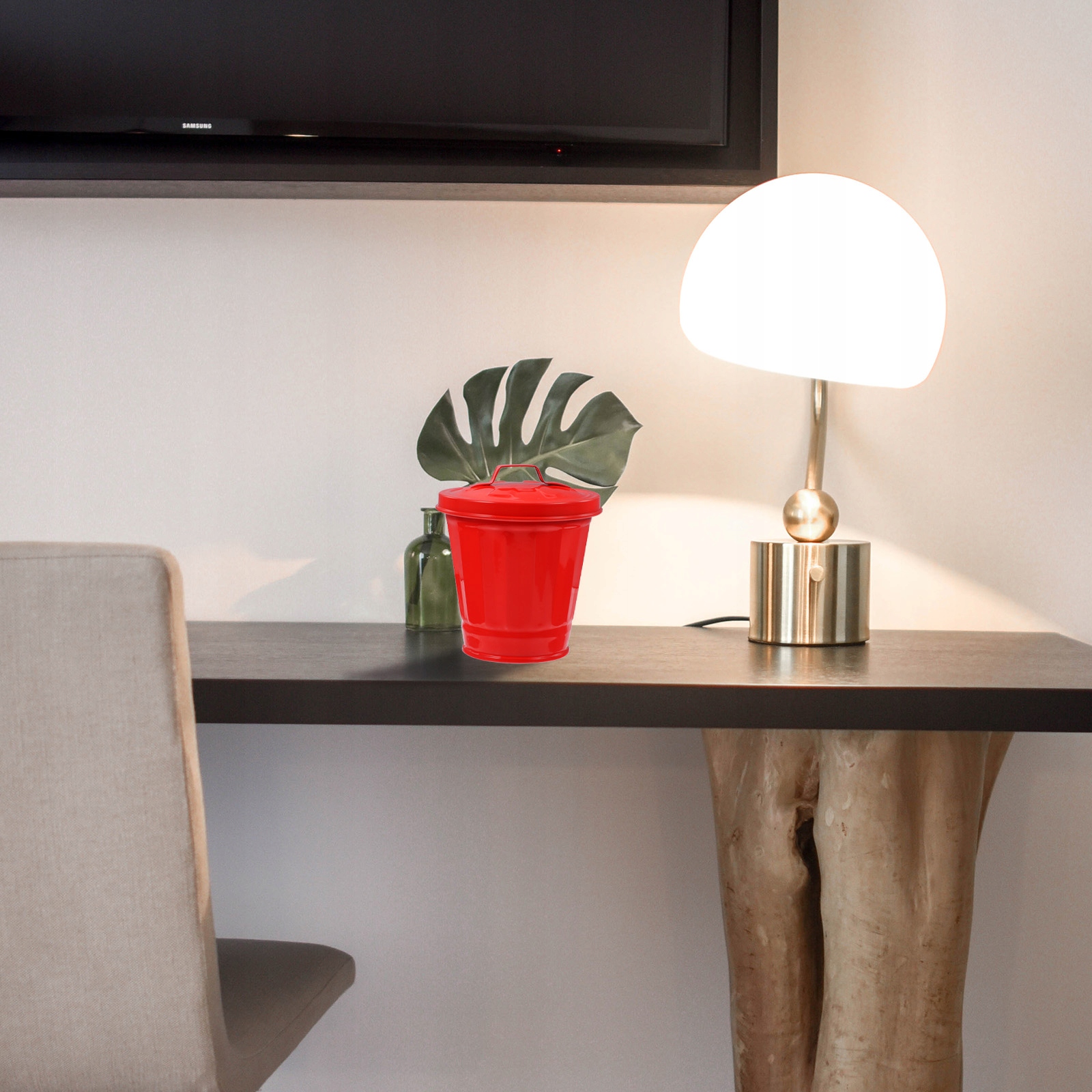 WIADRO OCYNKOWANE WIADRO BLASZANE Z POKRYWĄ BLAT Marka bez marki