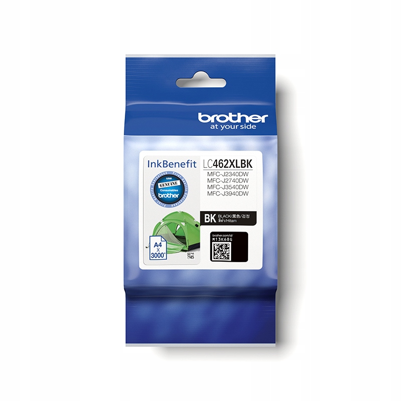Inkoust Brother LC-462XL 55,5 ml K Originál černý MFC-J2340DW MFC-J3940DW