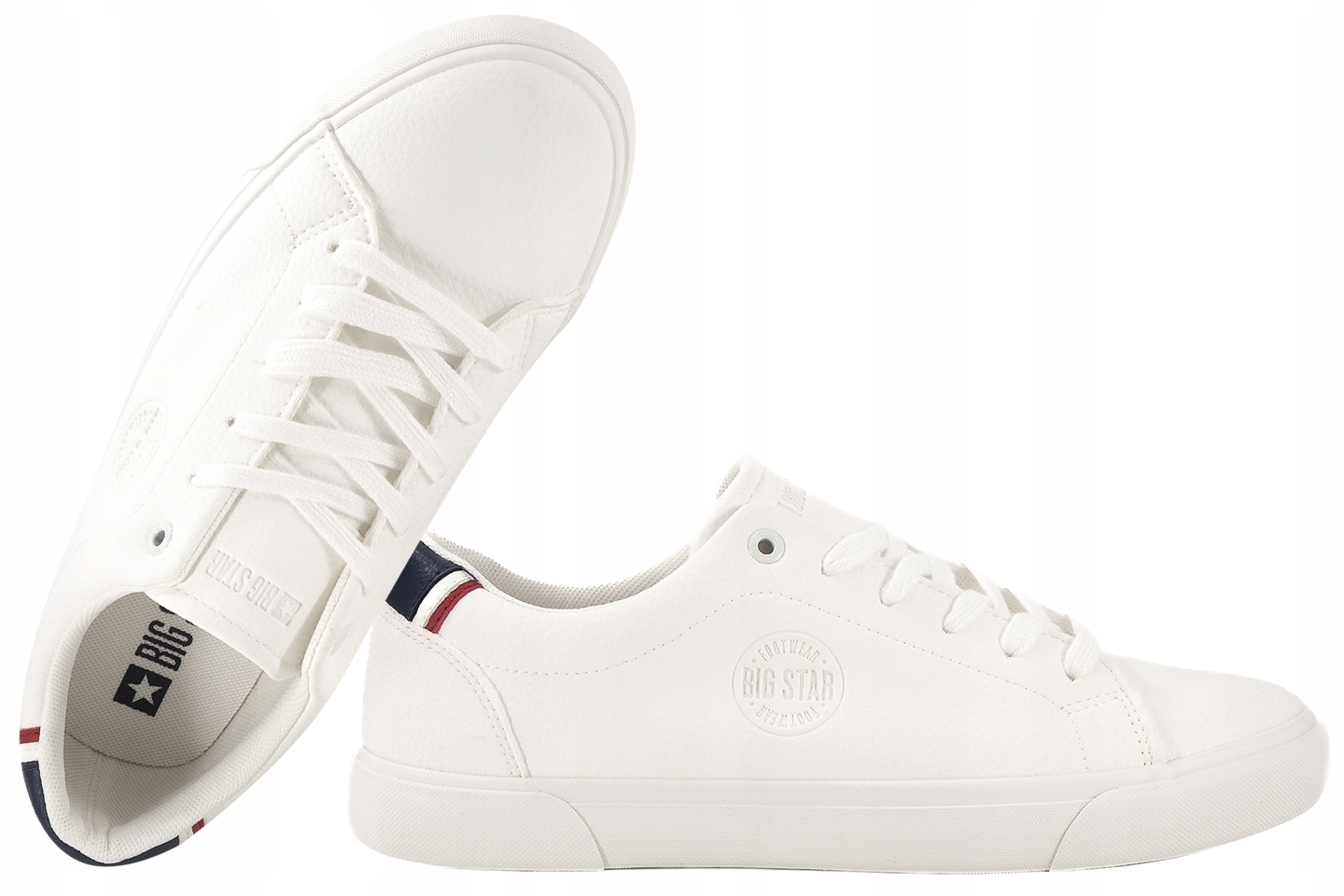 Big Star TT174083 Sportovní Boty Tenisky Pánské Tenisky Eko bílé Bílá 44