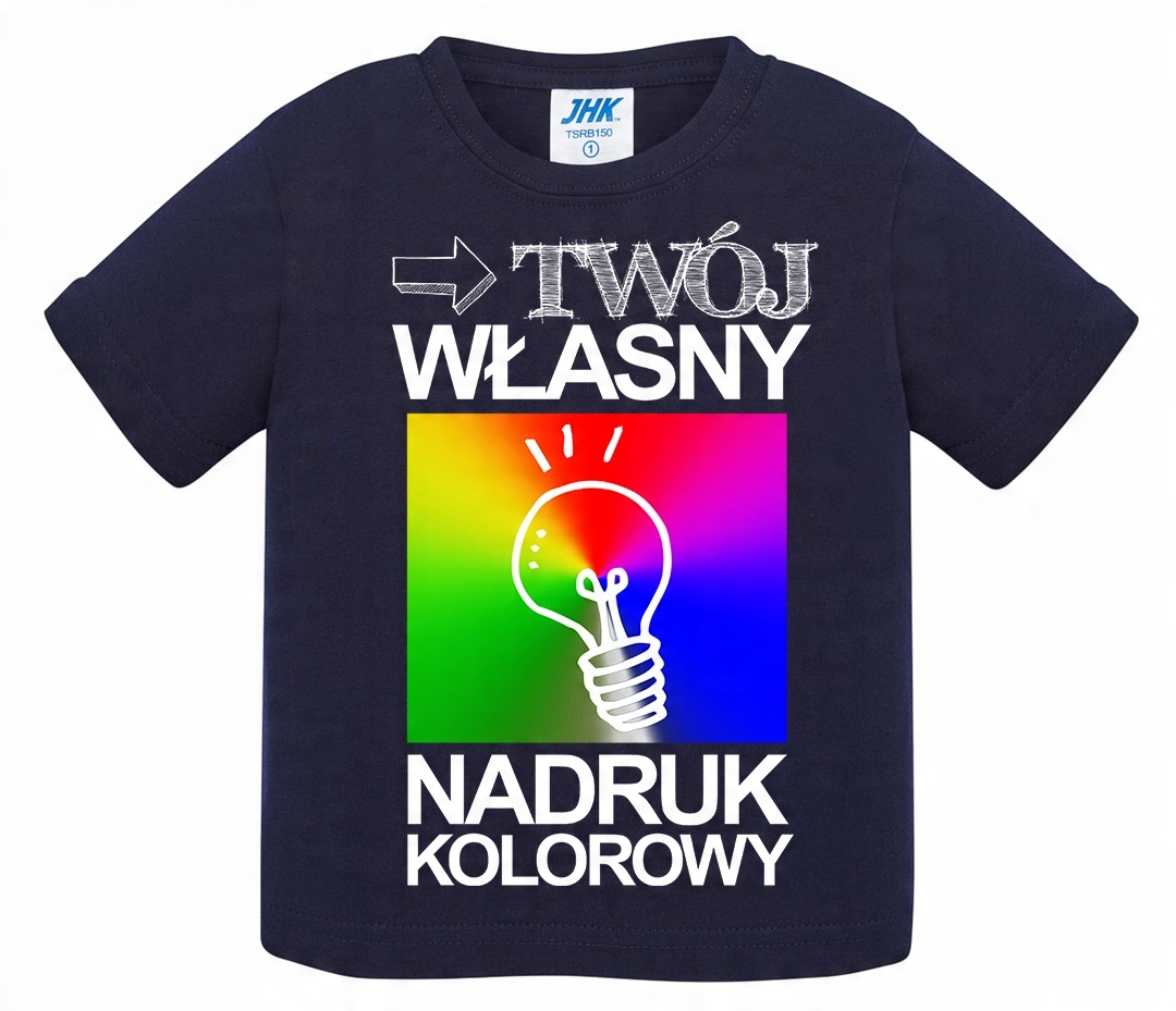 

Koszulka Z Własnym Nadrukiem niemowlęca Granatowa