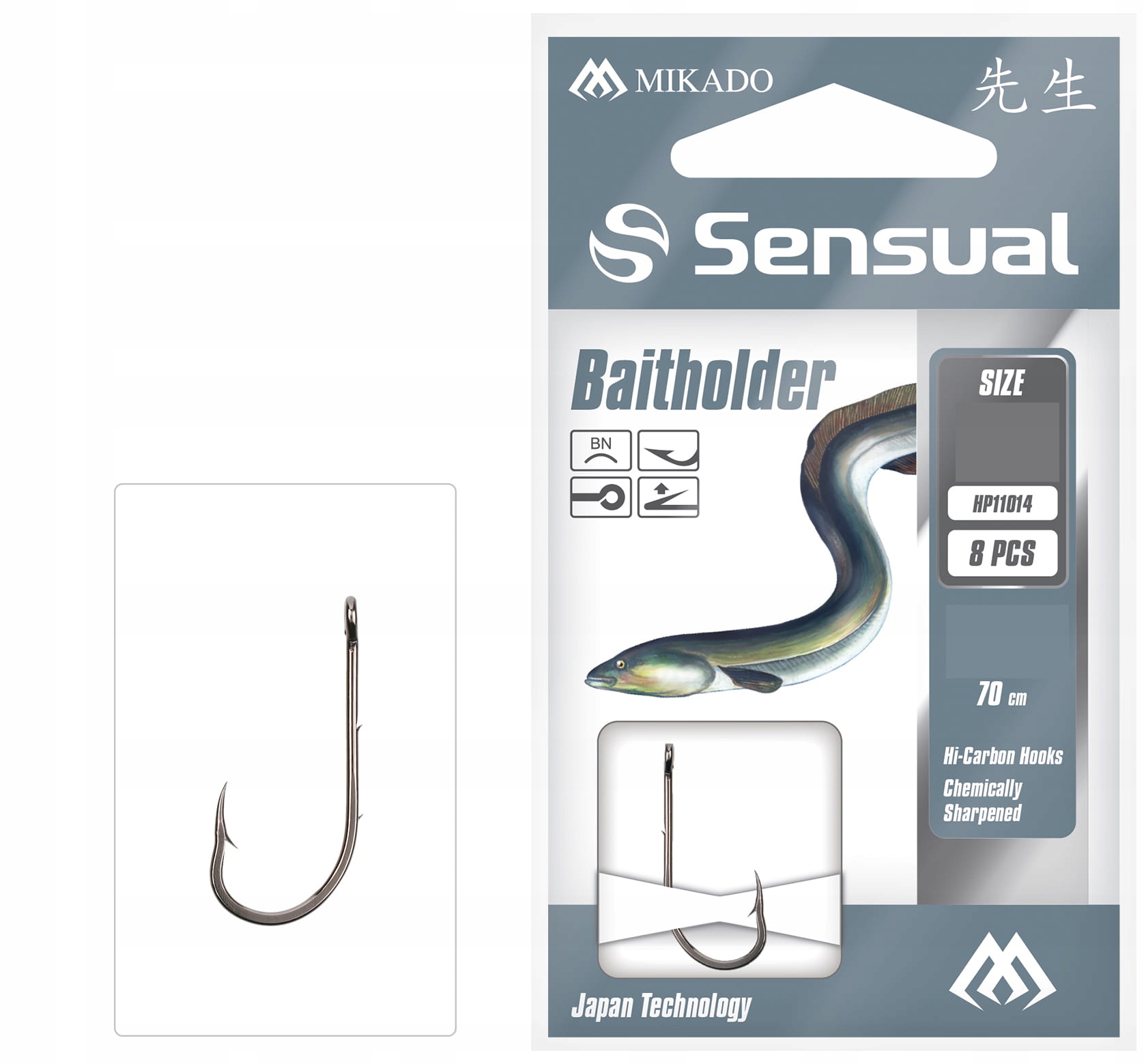 Mikado Haczyki Baitholder z przyponami nr 2/0 (0.30mm)