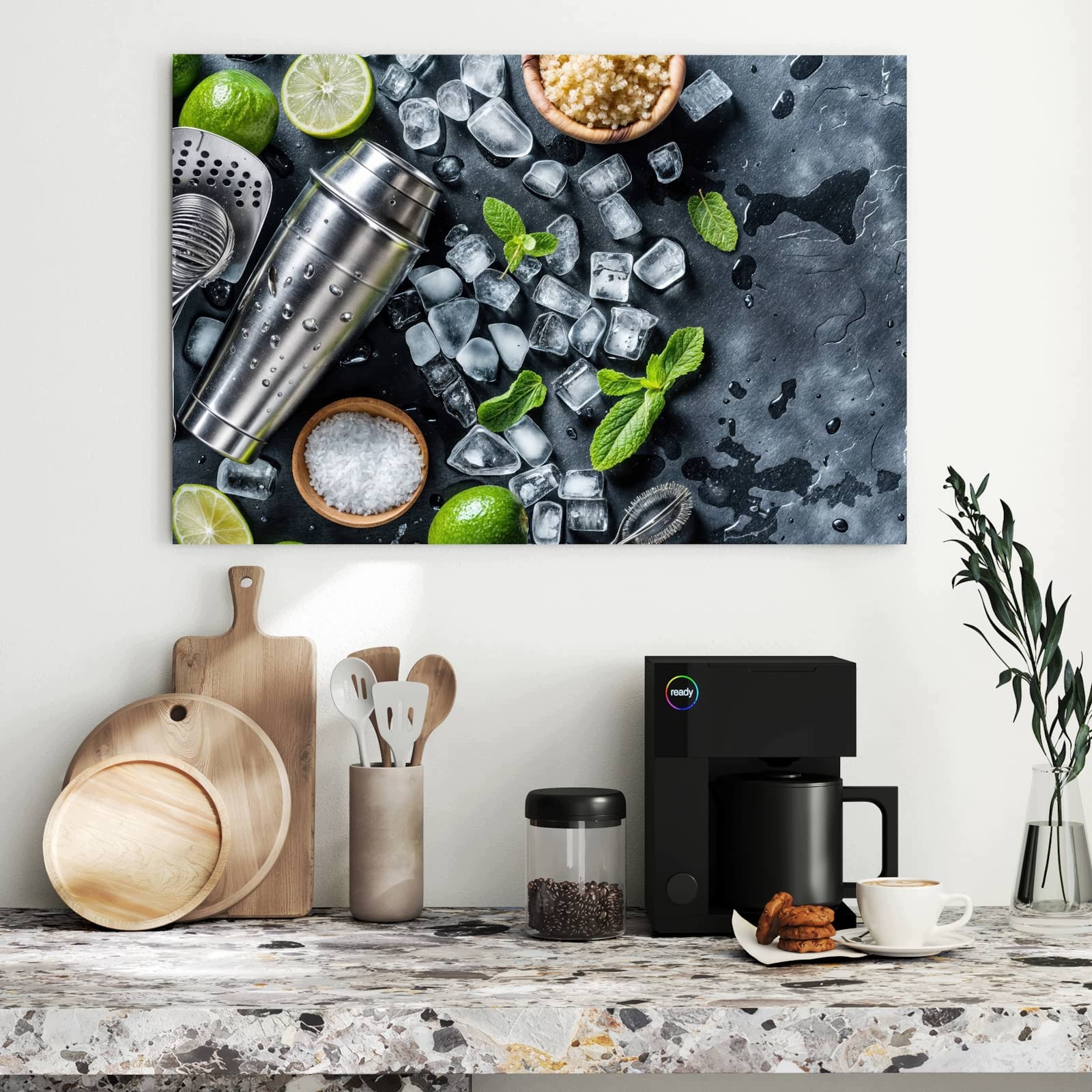 Magnetická tabule Koktejl Ingredience 90 × 60 cm