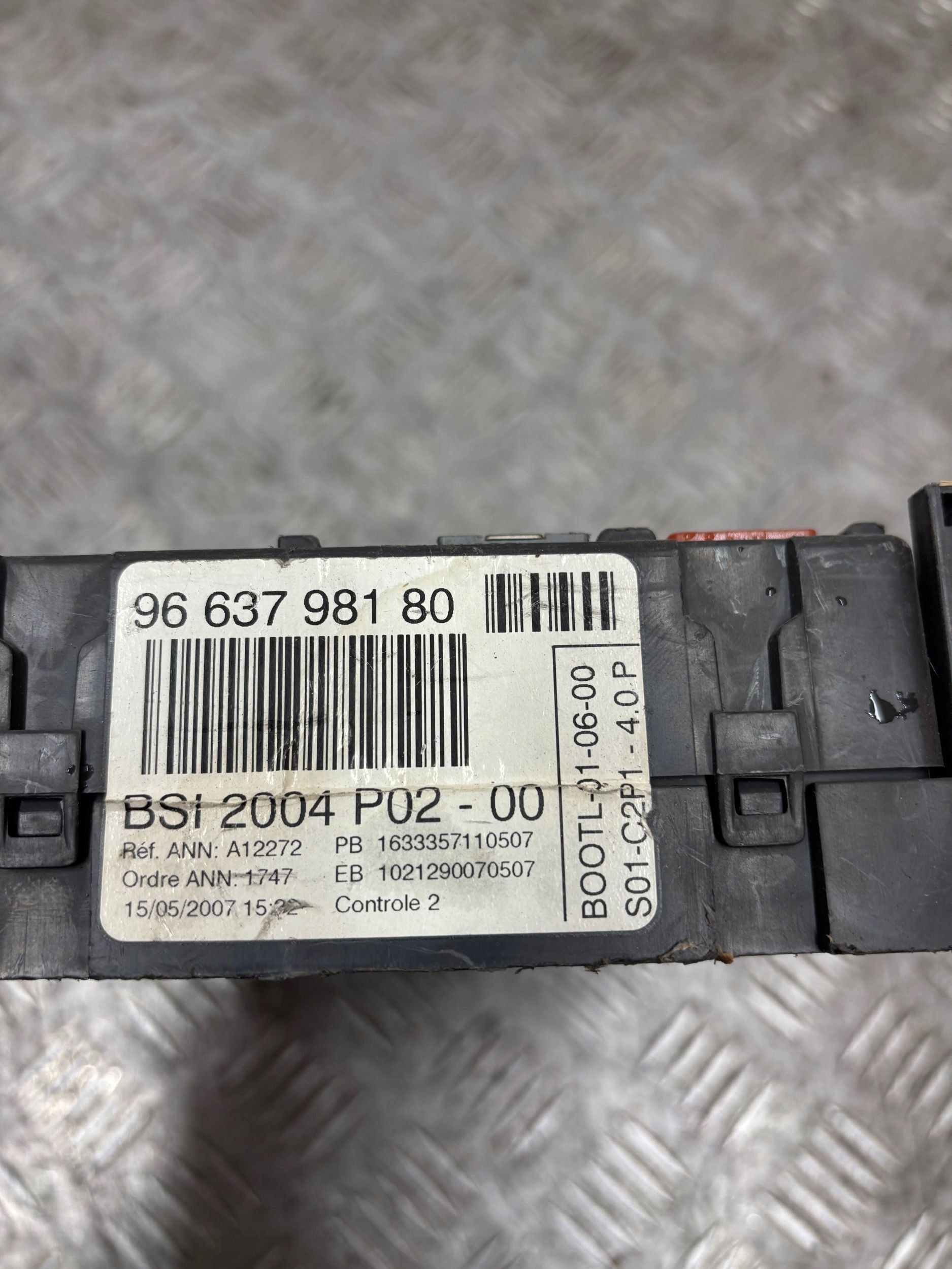 module BSI PEUGEOT 308 and 9663798180