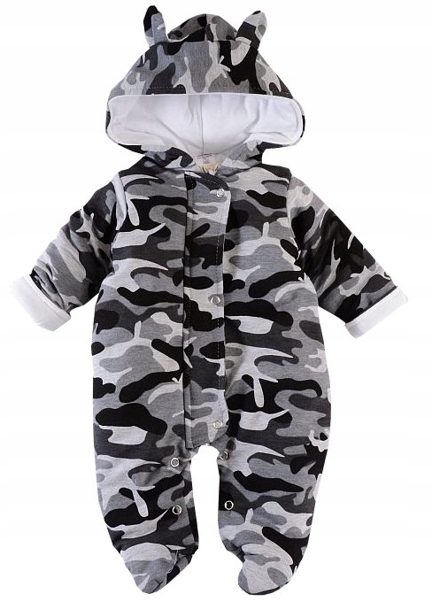 CIEPŁY KOMBINEZON moro Bawełna 62cm L22C* Rozmiar 62