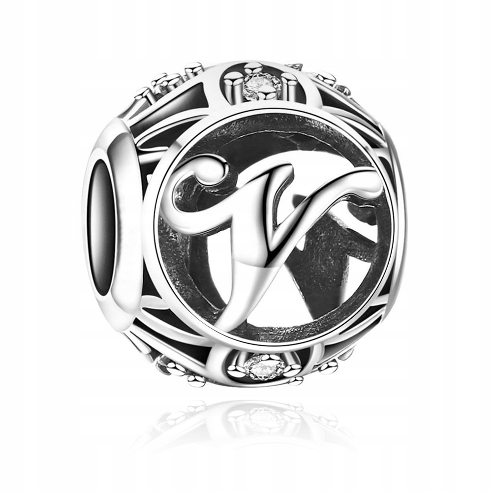

Charms Zawieszka Koralik 925 Literka V SR444