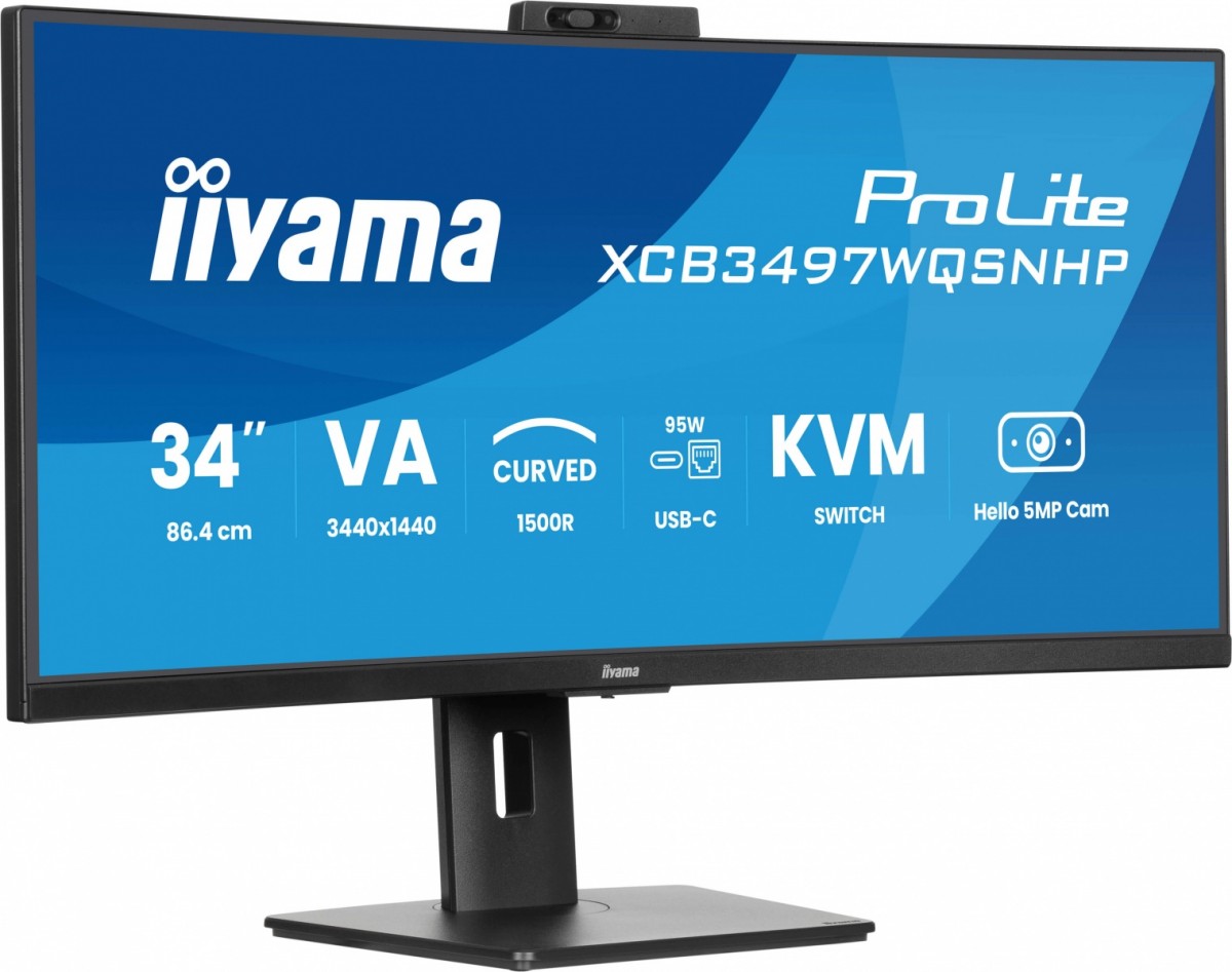 Monitor iiyama XCB3497WQSNPH-B1 34 zakřivený Uwqhd Va Led, 120 Hz, 0.4 ms,