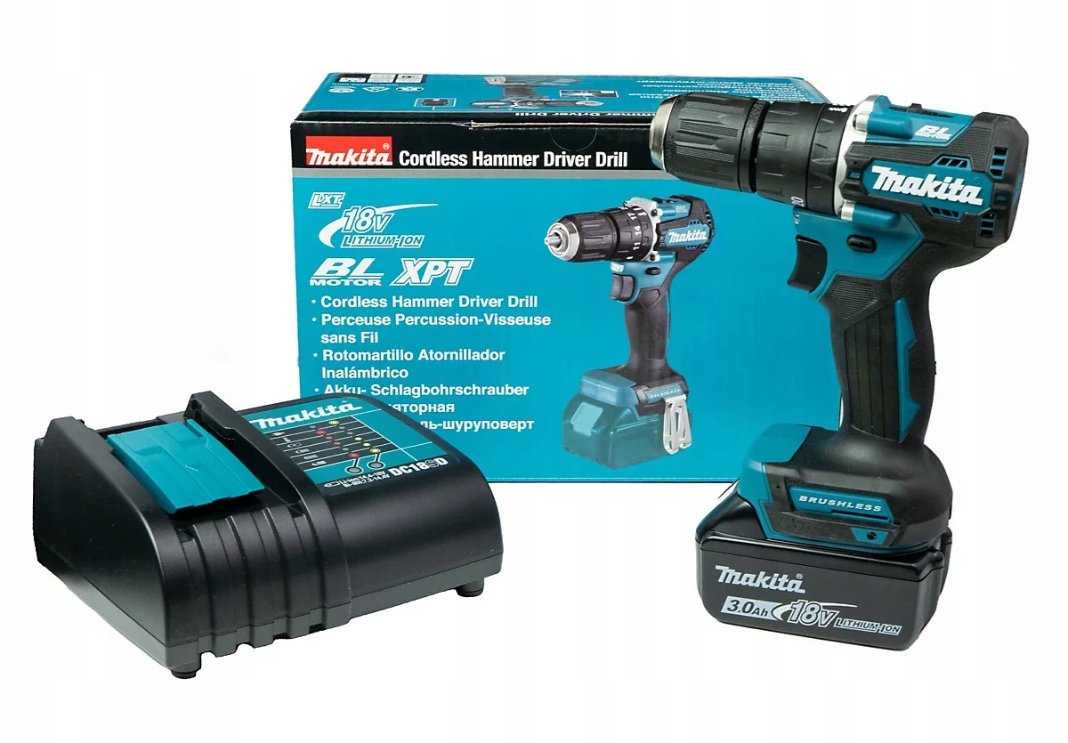 Makita DHP487SF wiertarko-wkrętarka udarowa Zestaw 1x 3Ah 18V Lxt