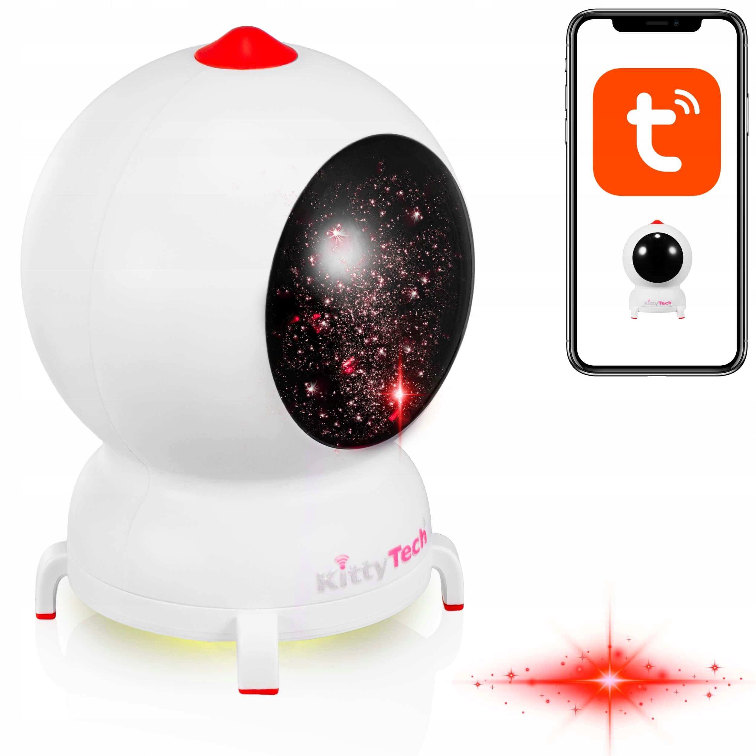 Levně Inteligentní hračka s automatickým laserem pro kočky Tuya Bluetooth KittyTech